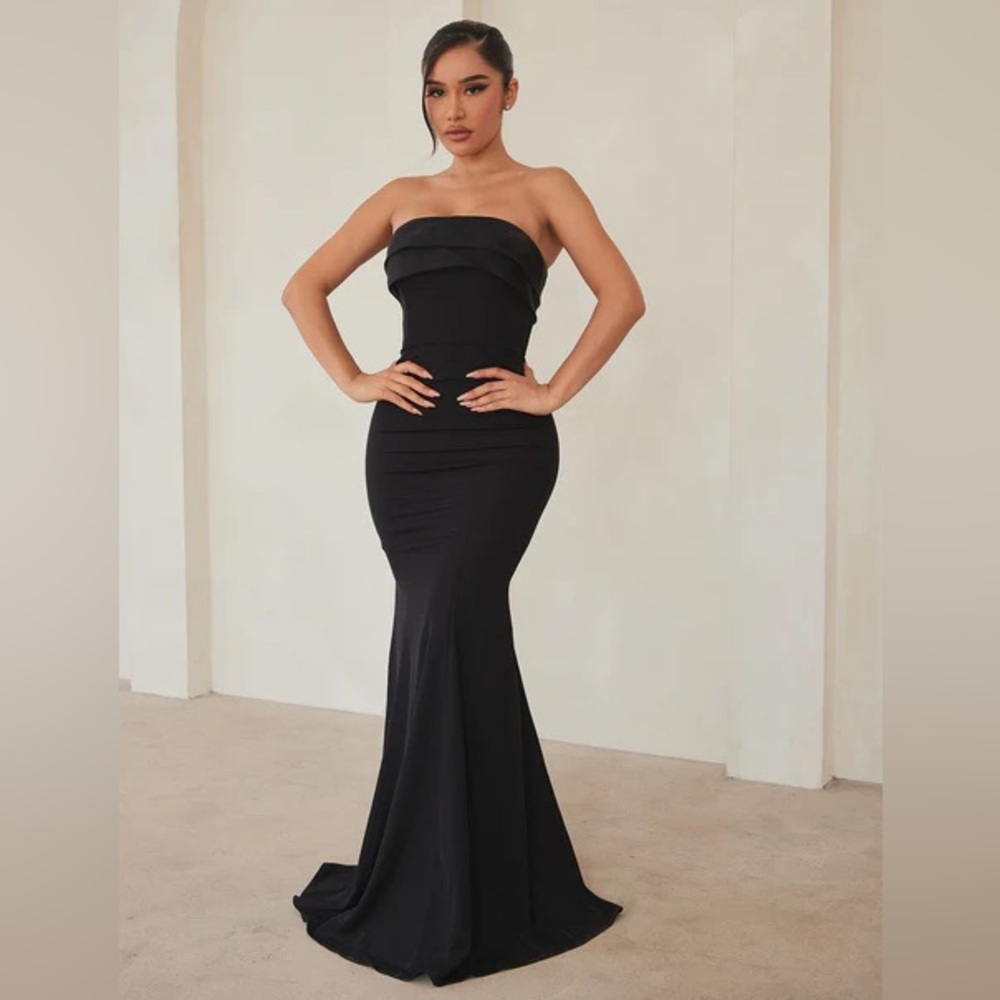 NWT Fashion Nova Jeannette Maxi Dress - Black (Size Medium) Holiday Formal Prom